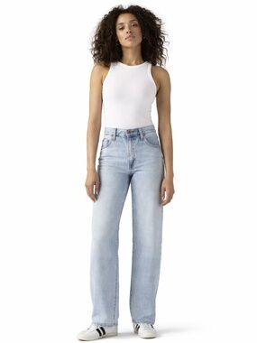 Levi's Baggy Dad Women's Jeans 26x32 "Fan Flare" Light Wash NWT